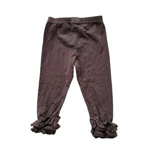 Adorable Essentials Brown Ruffle Leggings